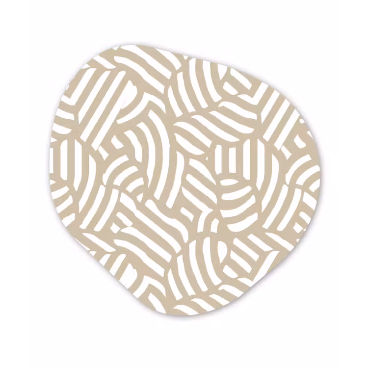 Abstract - Modern - Beige Wandcirkel Organisch Aluminium middel 851 -3d