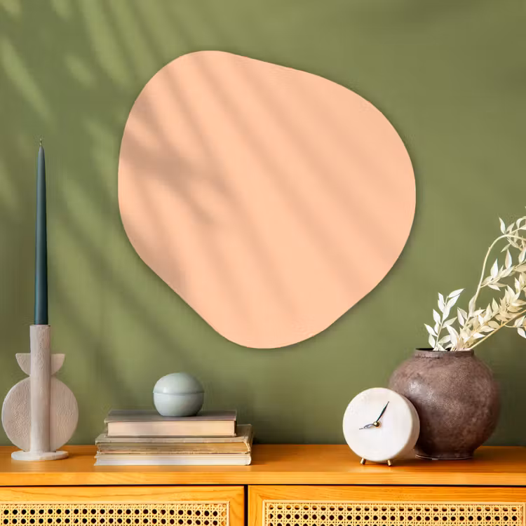 Apricot - Blush - Nude Wandcirkel Organisch Aluminium middel 851 -sfeer2