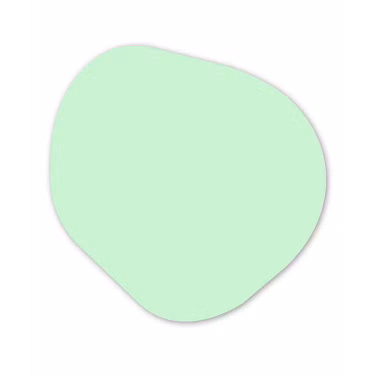 Pale - Mint - Groen Wandcirkel Organisch Aluminium middel 851 -3d