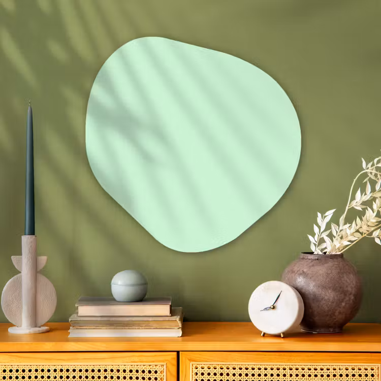 Pale - Mint - Groen Wandcirkel Organisch Aluminium middel 851 -sfeer2
