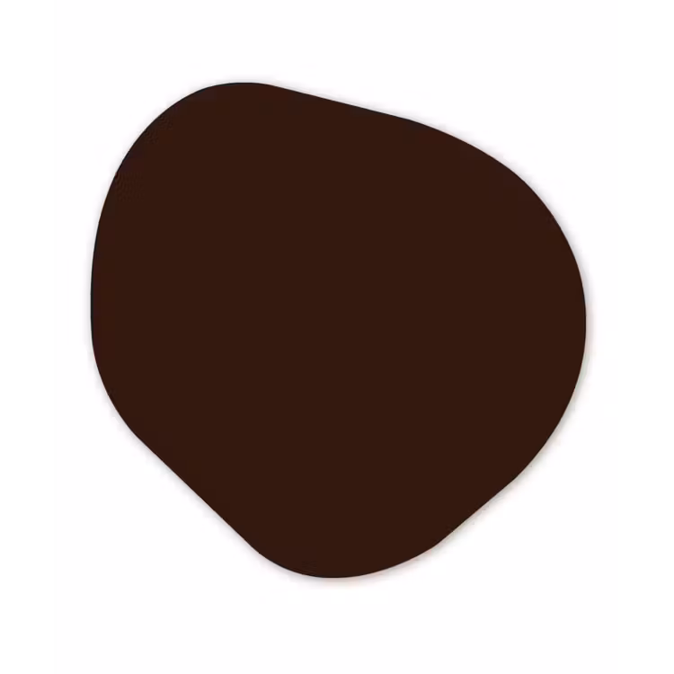 Dark - Chocolate - Bruin Wandcirkel Organisch Aluminium middel 851 -3d