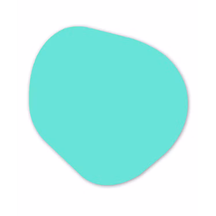 Electric - Cyan - Turkoois Wandcirkel Organisch Aluminium middel 851 -3d