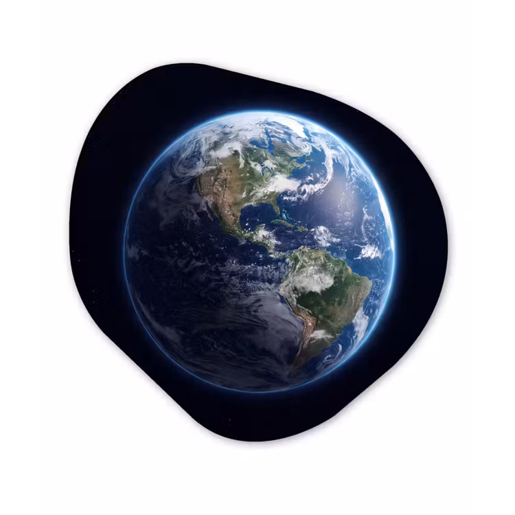 Alu-Dibond-Bild Organische Form - Erde – Weltraum – Kosmos - Aarde - Ruimte - Kosmos Wandcirkel Organisch Aluminium middel