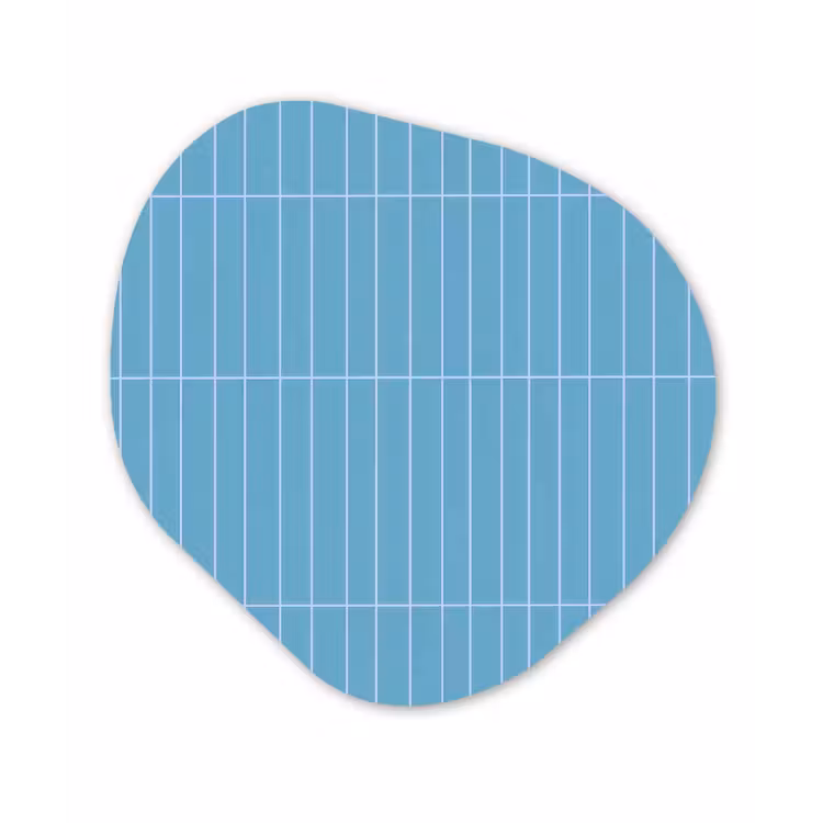Tegel - Langwerpig - Patroon - Blauw Wandcirkel Organisch Aluminium middel 851 -3d
