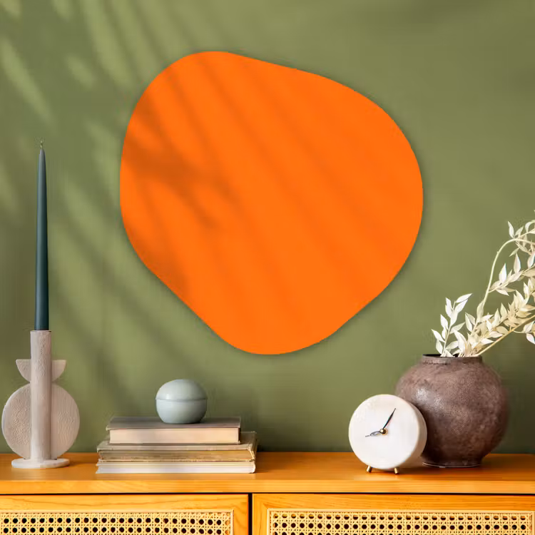 Spiced - Pumpkin - Oranje Wandcirkel Organisch Aluminium middel 851 -sfeer2