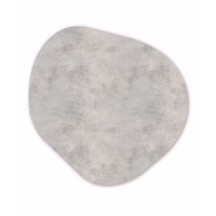 Grijs - Beton - Industrieel Wandcirkel Organisch Aluminium middel 851 -3d