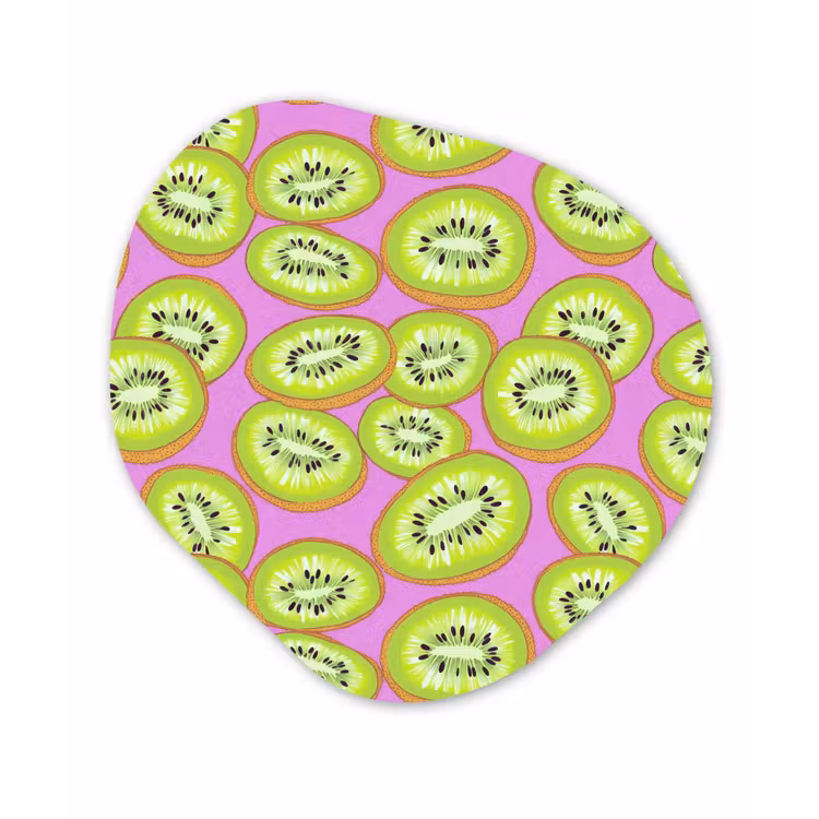 Kiwi - Speels - Groen Wandcirkel Organisch Aluminium middel 851 -3d