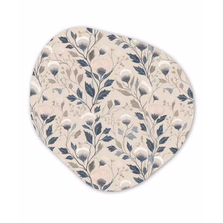 Klassiek - Botanisch - Kleurrijk Wandcirkel Organisch Aluminium middel 851 -3d
