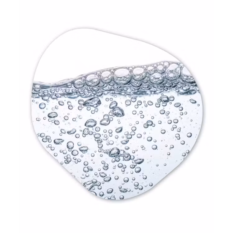 Luchtbellen - Water - Dynamisch Wandcirkel Organisch Aluminium middel -3d
