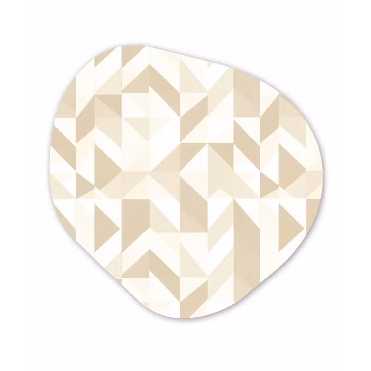 Modern - Abstract - Beige Wandcirkel Organisch Aluminium middel 851 -3d