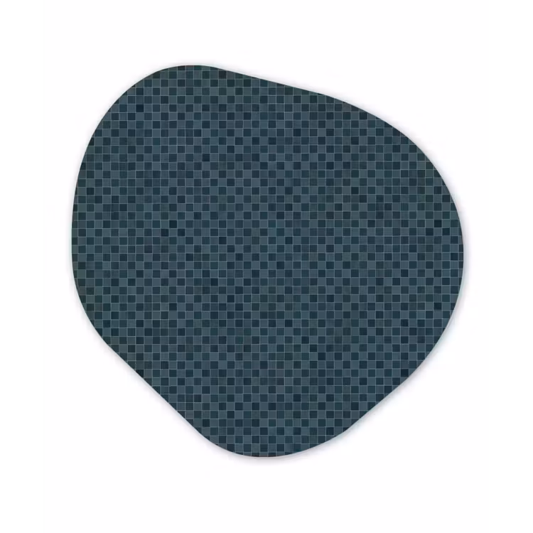 Patroon - Mozaïek - Groen Wandcirkel Organisch Aluminium middel 851 -3d
