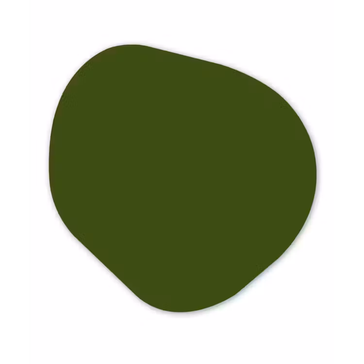 Olive - Drab - Groen Wandcirkel Organisch Aluminium middel 851 -3d
