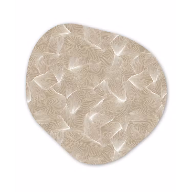 Organisch - Textuur - Beige Wandcirkel Organisch Aluminium middel 851 -3d