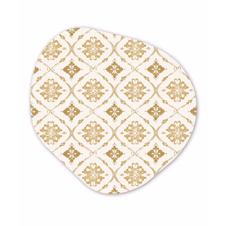 Ornament - Klassiek - Goud Wandcirkel Organisch Aluminium middel 851 -3d