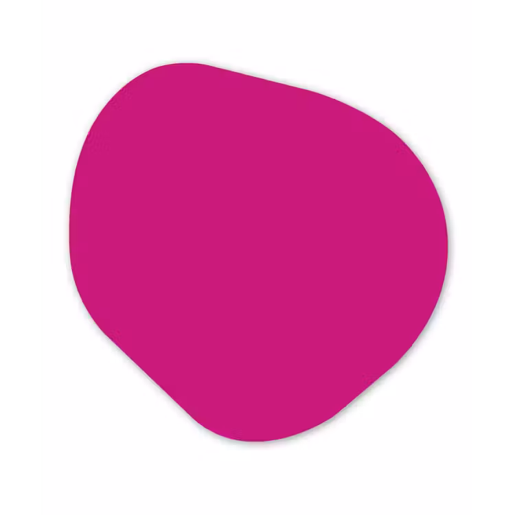 Velvet - Magenta - Roze Wandcirkel Organisch Aluminium middel 851 -3d