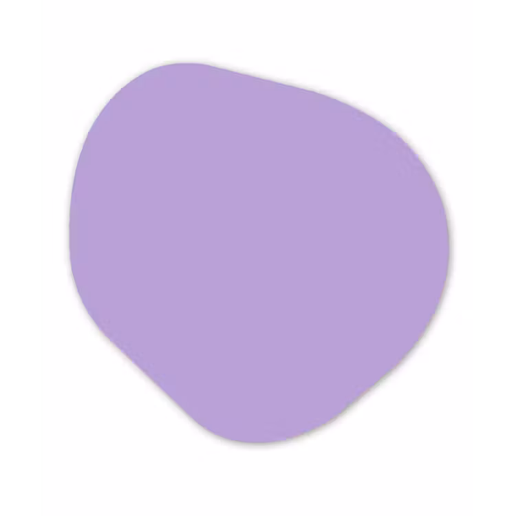 Soft - Lavender - Paars Wandcirkel Organisch Aluminium middel 851 -3d