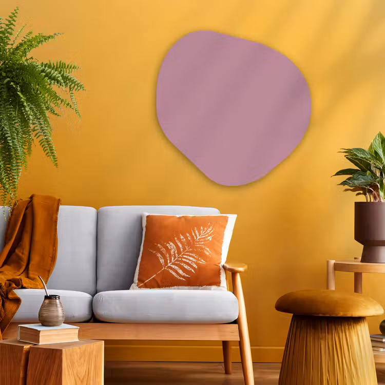 Dusty - Mauve - Paars Wandcirkel Organisch Aluminium middel 851 -sfeer4