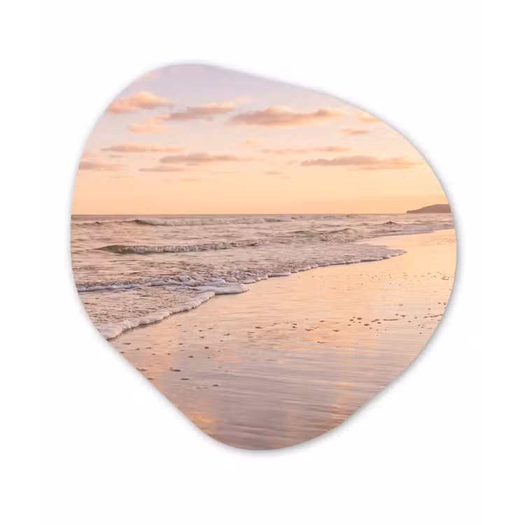 Strand - Branding - Wolken Wandcirkel Organisch Aluminium middel -3d