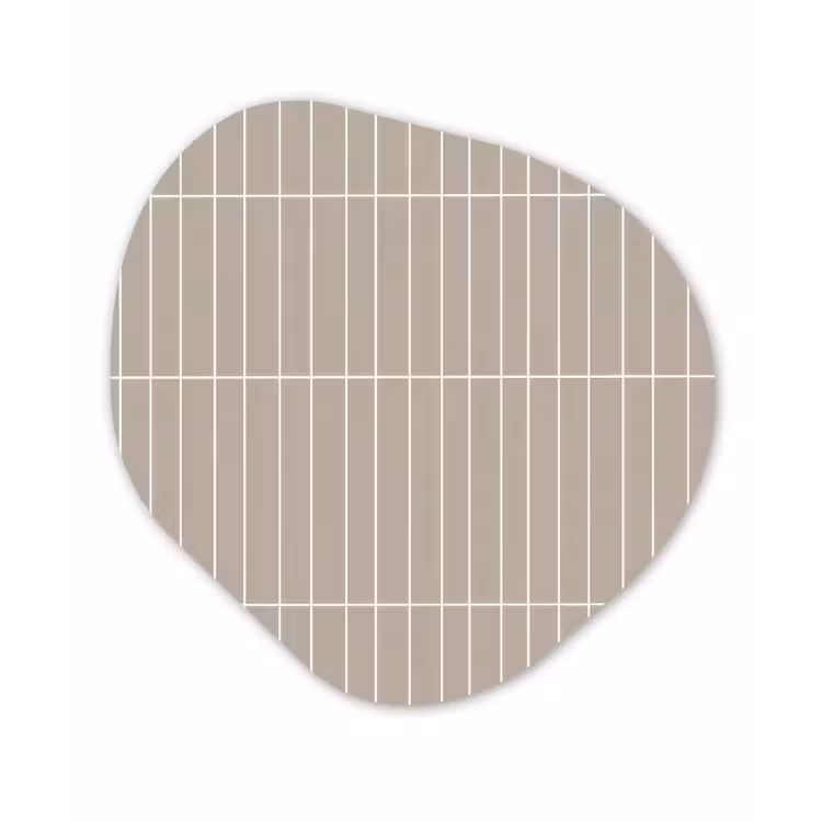 Verticaal - Wandtegel - Licht Beige Wandcirkel Organisch Aluminium middel 851 -3d