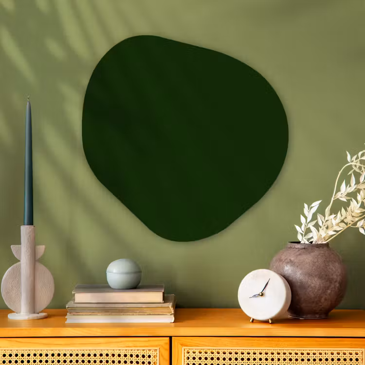 Forest - Green - Groen Wandcirkel Organisch Aluminium middel 851 -sfeer2