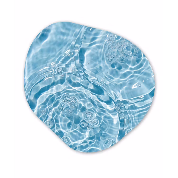 Water - Blauw - bubbels Wandcirkel Organisch Aluminium middel -3d