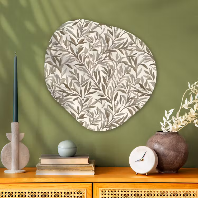 Takken - Botanisch - Taupe Wandcirkel Organisch Aluminium middel 851 -sfeer2