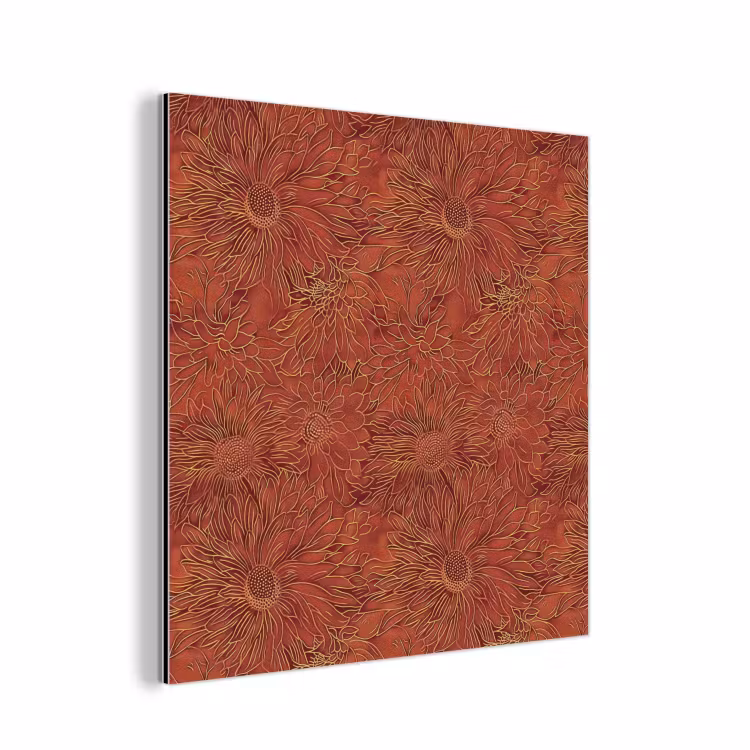 Oosters - Bloemen - Terracotta aluminium wit klein 46 -3d