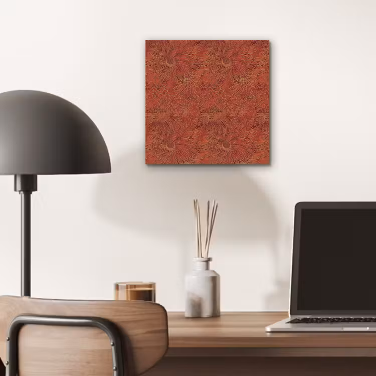Oosters - Bloemen - Terracotta aluminium wit klein 46 -sfeer5