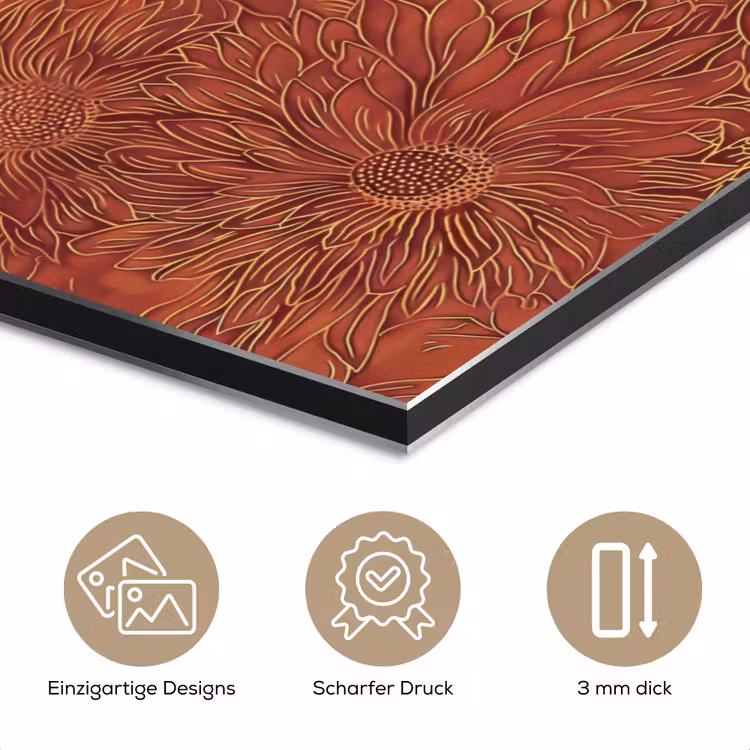 Oosters - Bloemen - Terracotta aluminium wit klein 46 -closeup_DE