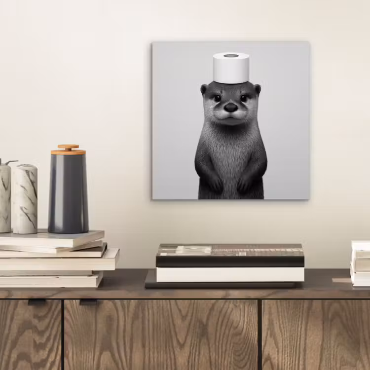 Otter - WC rol - Zwart - Wit aluminium wit klein -sfeer1