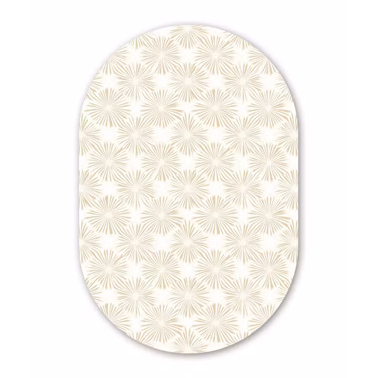 Abstract - Motief - Beige Wandcirkel Ovaal Aluminium middel 839 -3d