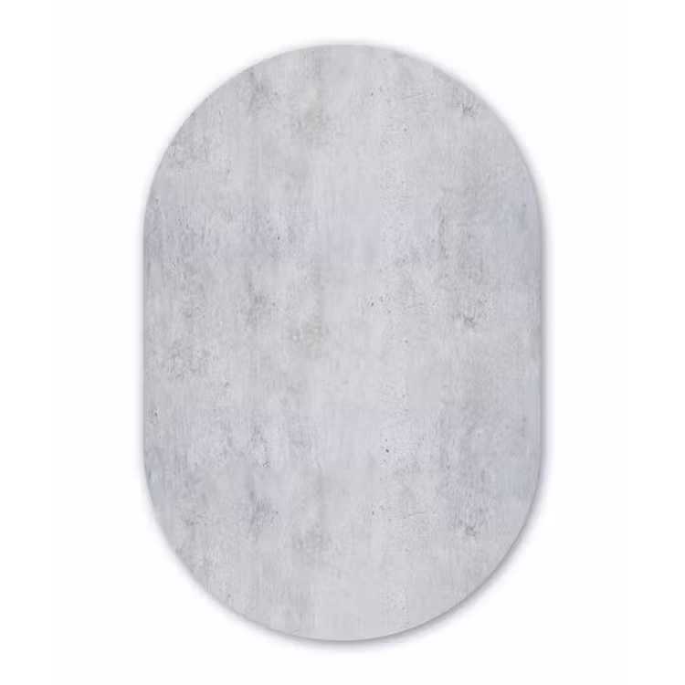 Beton - Textuur - Achtergrond - Grijs - Industrieel Wandcirkel Ovaal Aluminium middel -3d