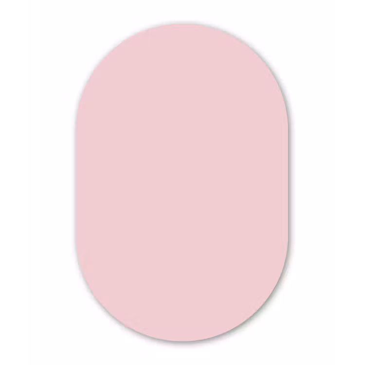 Blush - Pink - Roze Wandcirkel Ovaal Aluminium middel 839 -3d