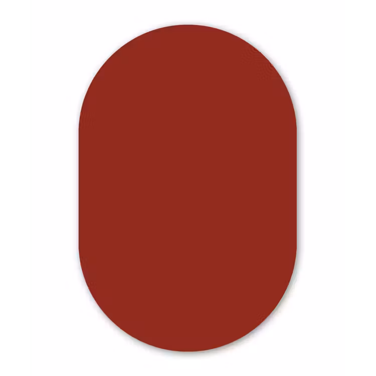 Burnt - Copper - Rood Wandcirkel Ovaal Aluminium middel 839 -3d