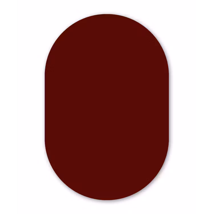 Burnt - Mahogany - Rood Wandcirkel Ovaal Aluminium middel 839 -3d