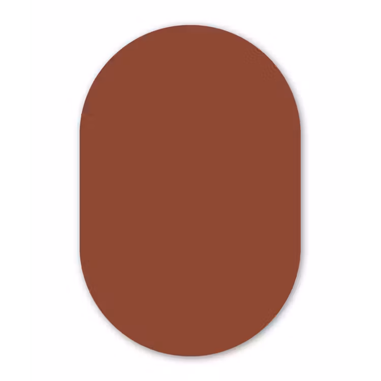 Burnt - Mahogany - Terracotta Wandcirkel Ovaal Aluminium middel 839 -3d
