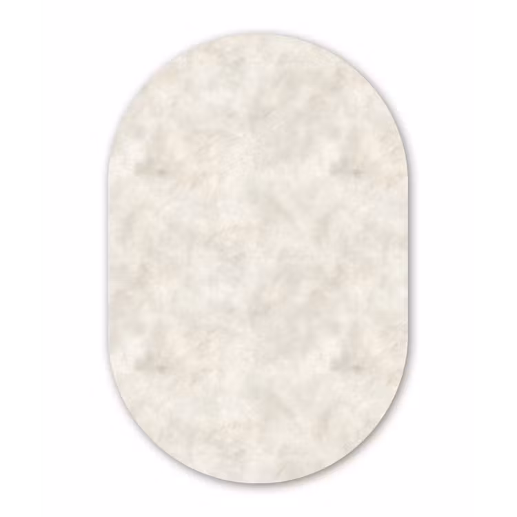 Crèmebeige - Marmer - Aders Wandcirkel Ovaal Aluminium middel 839 -3d