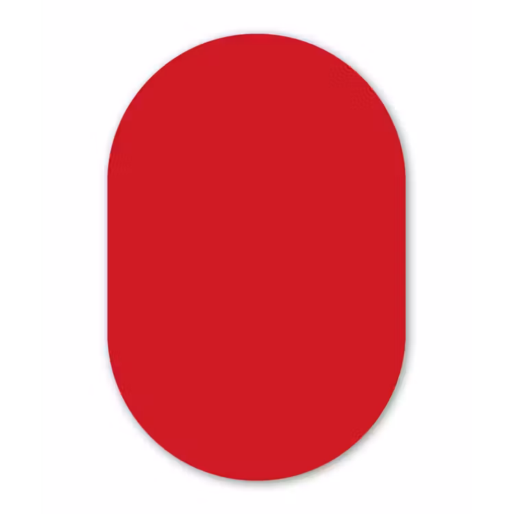 Crimson - Velvet - Rood Wandcirkel Ovaal Aluminium middel 839 -3d