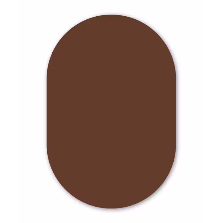 Deep - Clay - Brown - Bruin Wandcirkel Ovaal Aluminium middel 839 -3d