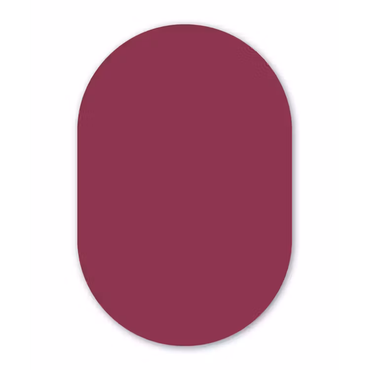 Deep - Rasberry - Rood Wandcirkel Ovaal Aluminium middel 839 -3d