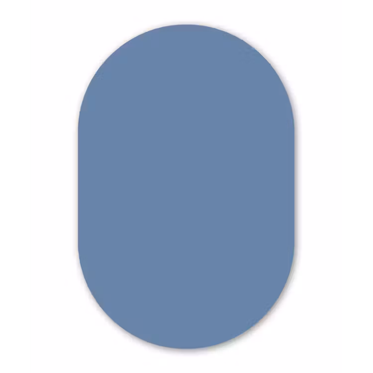 Denim - Breeze - Blauw Wandcirkel Ovaal Aluminium middel 839 -3d
