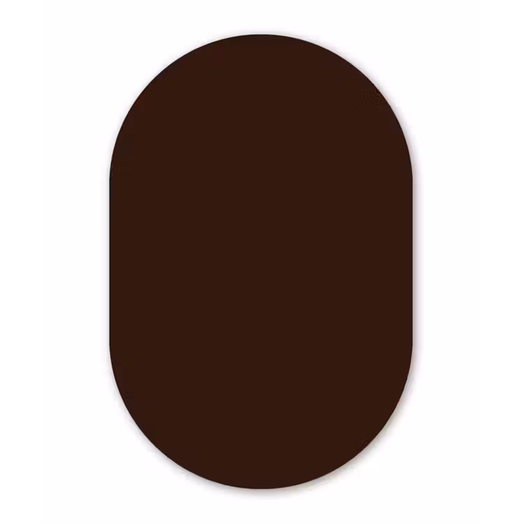 Dark - Chocolate - Bruin Wandcirkel Ovaal Aluminium middel 839 -3d