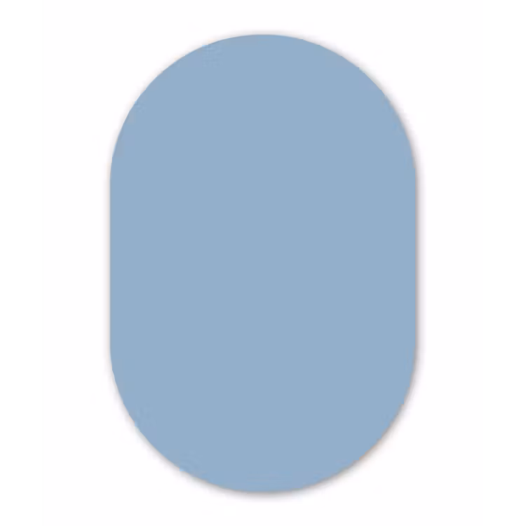 Dusty - Denim - Blauw Wandcirkel Ovaal Aluminium middel 839 -3d