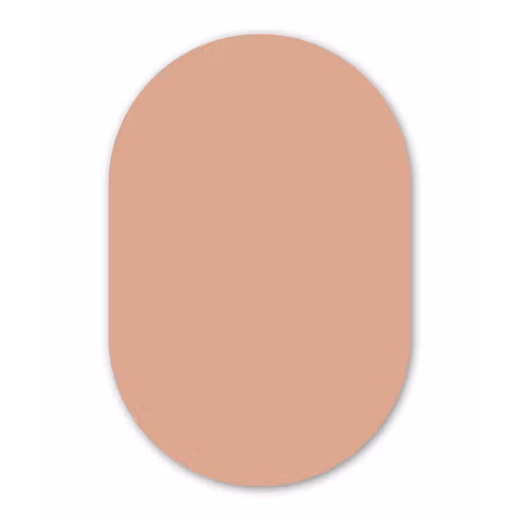 Dusty - Rose - Roze Wandcirkel Ovaal Aluminium middel 839 -3d