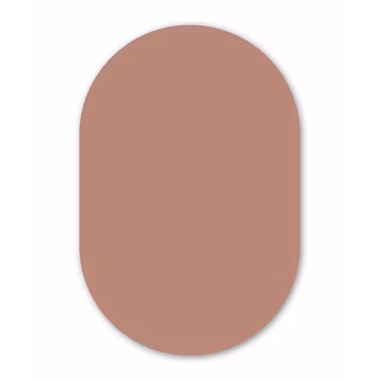 Earthy - Blusher - Roze Wandcirkel Ovaal Aluminium middel 839 -3d