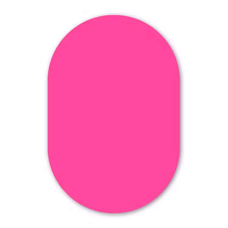 Electric - Magenta - Roze Wandcirkel Ovaal Aluminium middel 839 -3d