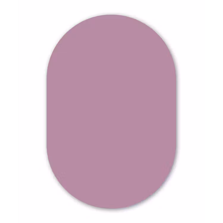 Lilac - Paars - Mauve Wandcirkel Ovaal Aluminium middel 839 -3d