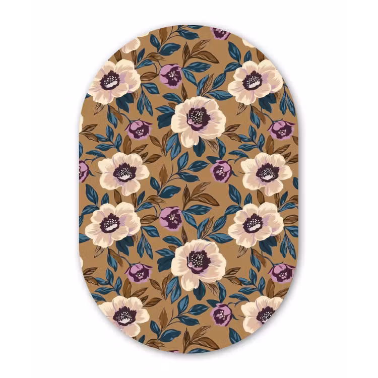 Floraal - Stilleven - Kleurrijk Wandcirkel Ovaal Aluminium middel 839 -3d