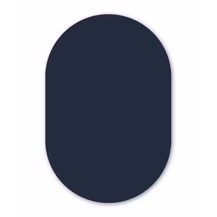 Geldersblauw - Blauw - Klassiek Wandcirkel Ovaal Aluminium middel 839 -3d