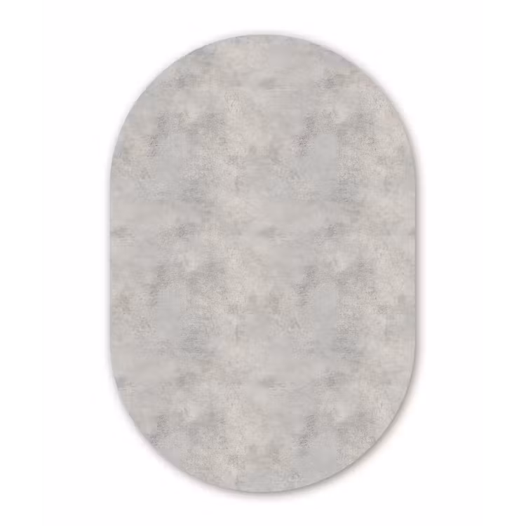 Grijs - Beton - Industrieel Wandcirkel Ovaal Aluminium middel 839 -3d